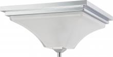 Nuvo 60/4006 - Parker - 2 Light Flush with Sandstone Etched Glass - Polished Chrome Finish
