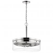 Nuvo 60/7630 - Intersection; 3 Light; Pendant; Polished Nickel with Clear Glass