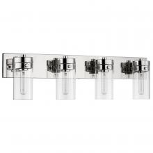 Nuvo 60/7634 - Intersection; 4 Light; Vanity; Polished Nickel with Clear Glass