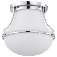 Nuvo 60/7871 - Valdora 1 Light Flush Mount; 14 Inches; Polished Nickel; White Opal Glass