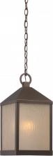 Nuvo 62/665 - Haven - LED Outdoor Hanging with Sanded Tea Stain Glass