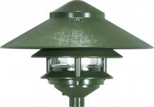 Nuvo SF76/634 - 1 Light - 8" Pathway Light - Two Louver - Large Hood - Green Finish