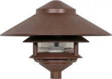 Nuvo SF76/635 - 1 Light - 9" Pathway Light - Two Louver - Large Hood - Old Bronze Finish