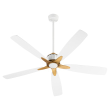 Quorum 23605-0847 - OPHELIA 60" 5CCT FAN - STUDIO WHITE/BRUSHED BRASS