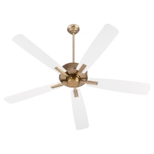 Quorum 4605-806 - OVATION 60” 5 BLADE FAN – AGED BRASS/STUDIO WHITE