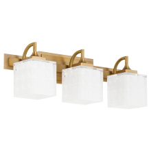 Quorum 5502-3-47 - DIAMONTE 3 LIGHT VANITY - BRUSHED BRASS