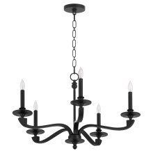 Quorum 6240-5-59 - CHANTELLE 5 LIGHT CHANDELIER - MATTE BLACK