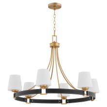 Quorum 635-6-80 - HIDALGO 6 LIGHT CHANDELIER - AGED BRASS
