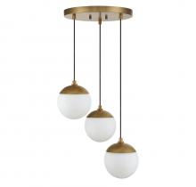 Savoy House Meridian M10055NB - 3-Light Chandelier in Natural Brass