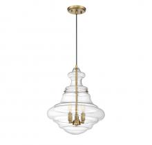 Savoy House Meridian M70058NB - 3-Light Pendant in Natural Brass