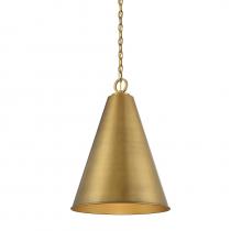 Savoy House Meridian M70112NB - 1-Light Pendant in Natural Brass