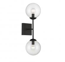  M90001-BK - 2-Light Wall Sconce in Black