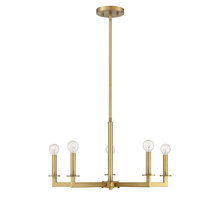 Savoy House Meridian M10069NB - 5-Light Chandelier in Natural Brass