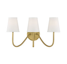 Savoy House Meridian M90056NB - 3-Light Wall Sconce in Natural Brass