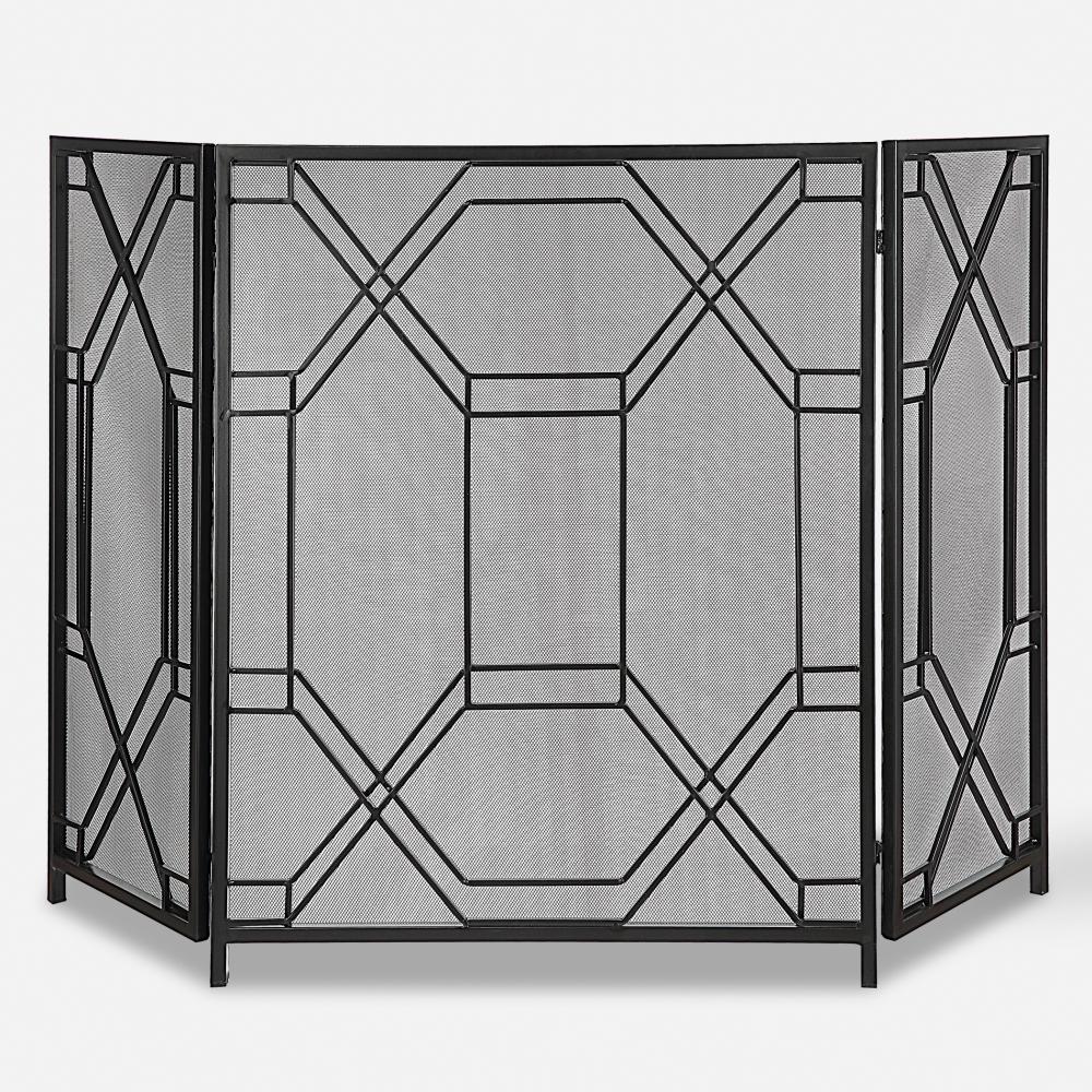 Uttermost Rosen Geometric Fireplace Screen