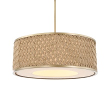 Uttermost 21632 - Uttermost Pinchot 4 Light Rattan Drum Pendant