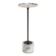 Uttermost 50356 - Uttermost Brunson White Marble Drink Table