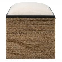  23735 - Island Square Straw Accent Stool