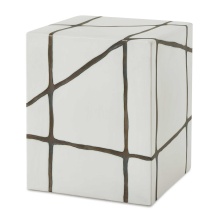 Uttermost 50207 - Uttermost Rocklyn White Cube Garden Stool