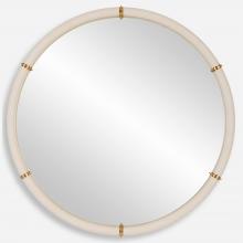  09950 - Cyprus White Round Mirror