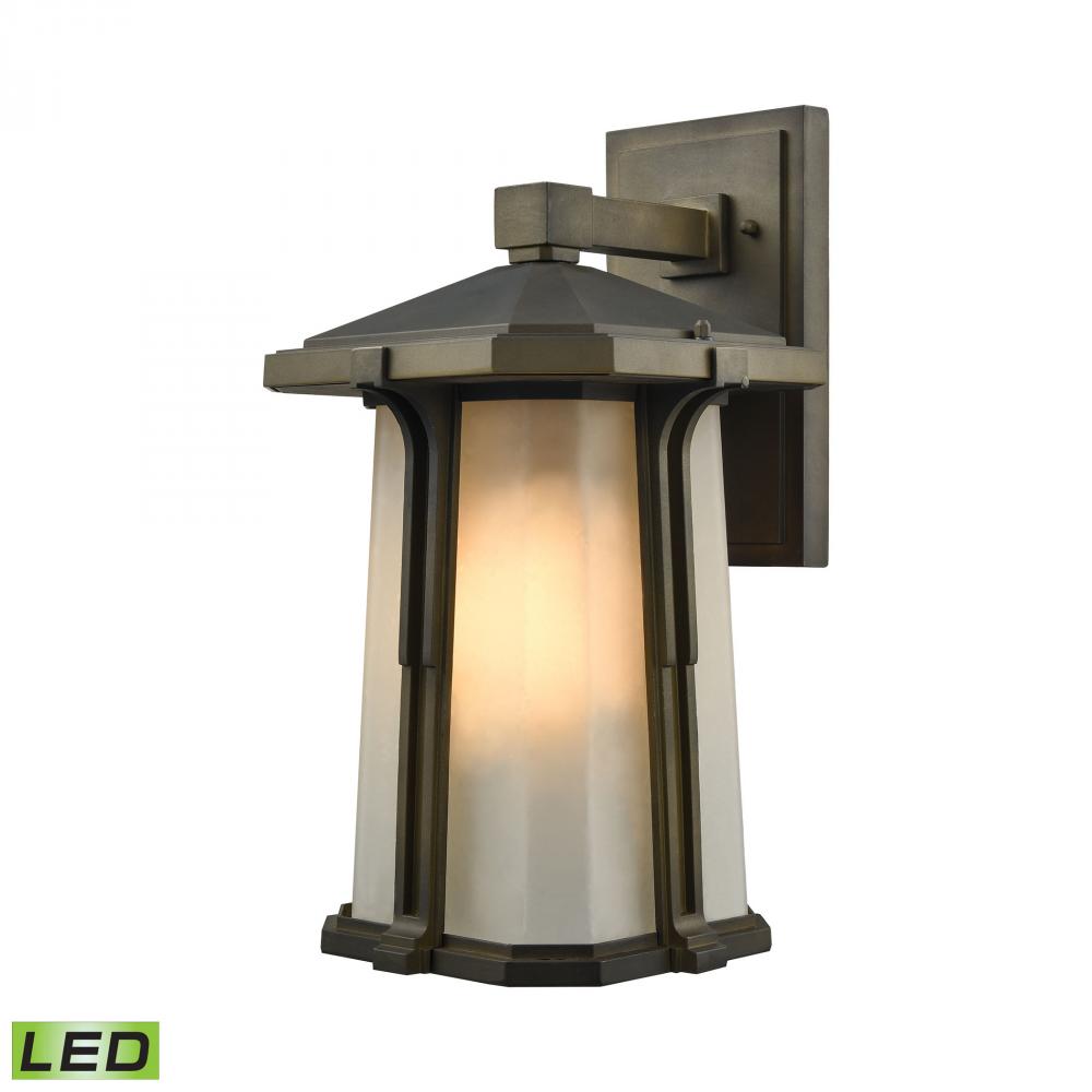 Brighton 1-Light Outdoor Wall Lamp in Smoked Bronze - Includes LED Bulb
