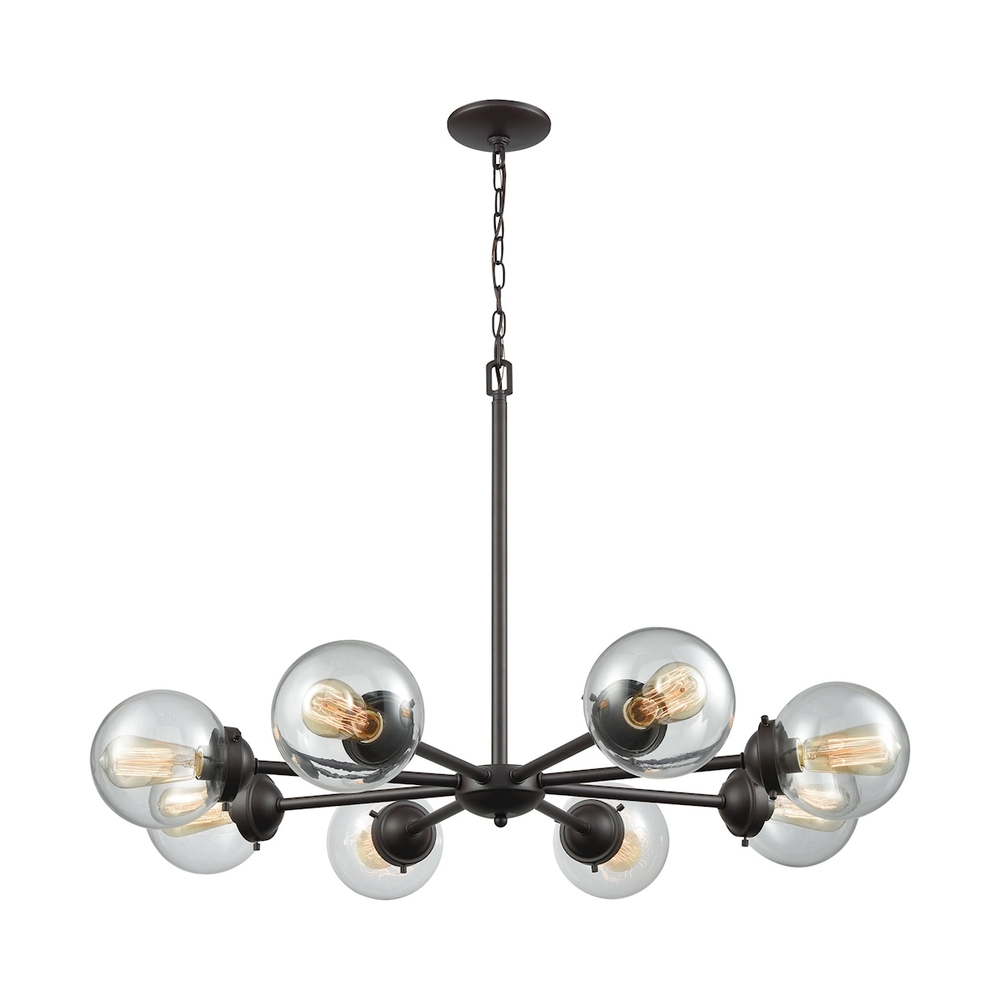 Thomas - Beckett 37'' Wide 8-Light Chandelier - Oil Rubbed Bronze