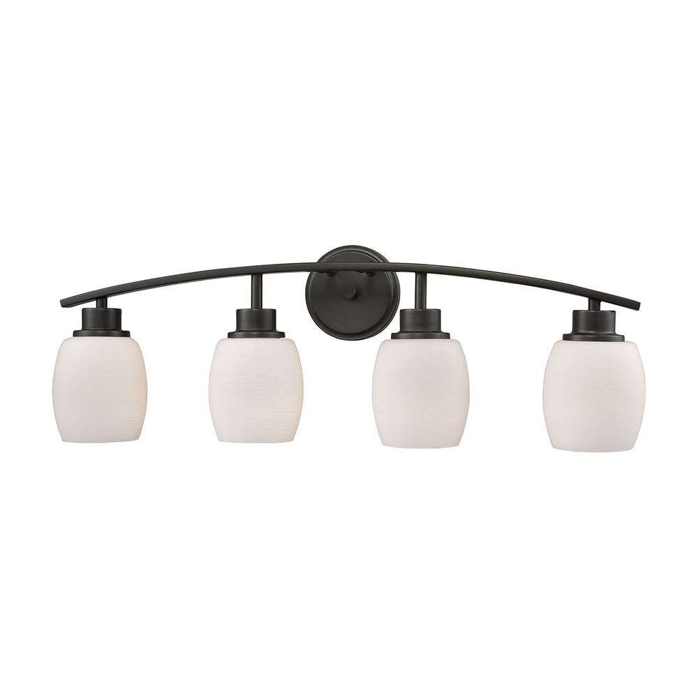 Thomas - Casual Mission 28'' Wide 4-Light Vanity Light - Oil Rubbed Bronze