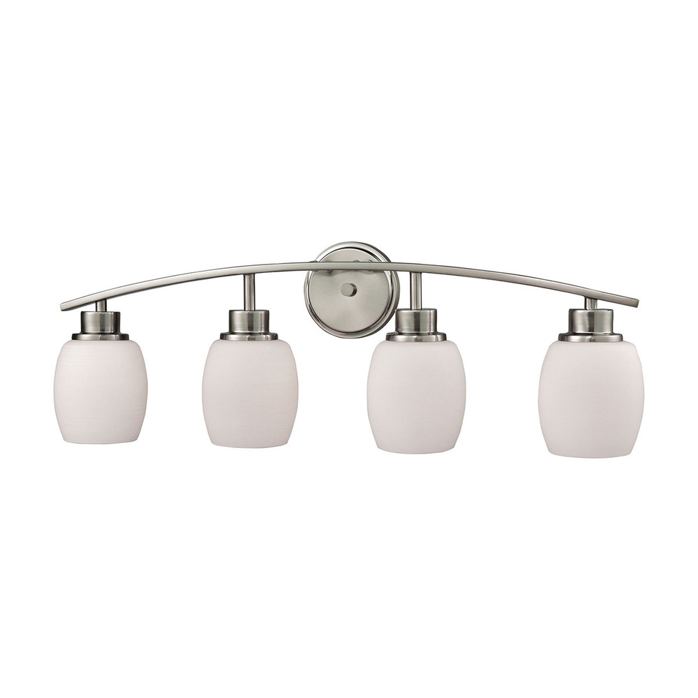 Thomas - Casual Mission 28'' Wide 4-Light Vanity Light - Brushed Nickel