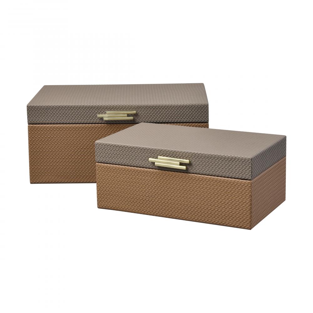 Connor Box - Set of 2 Brown