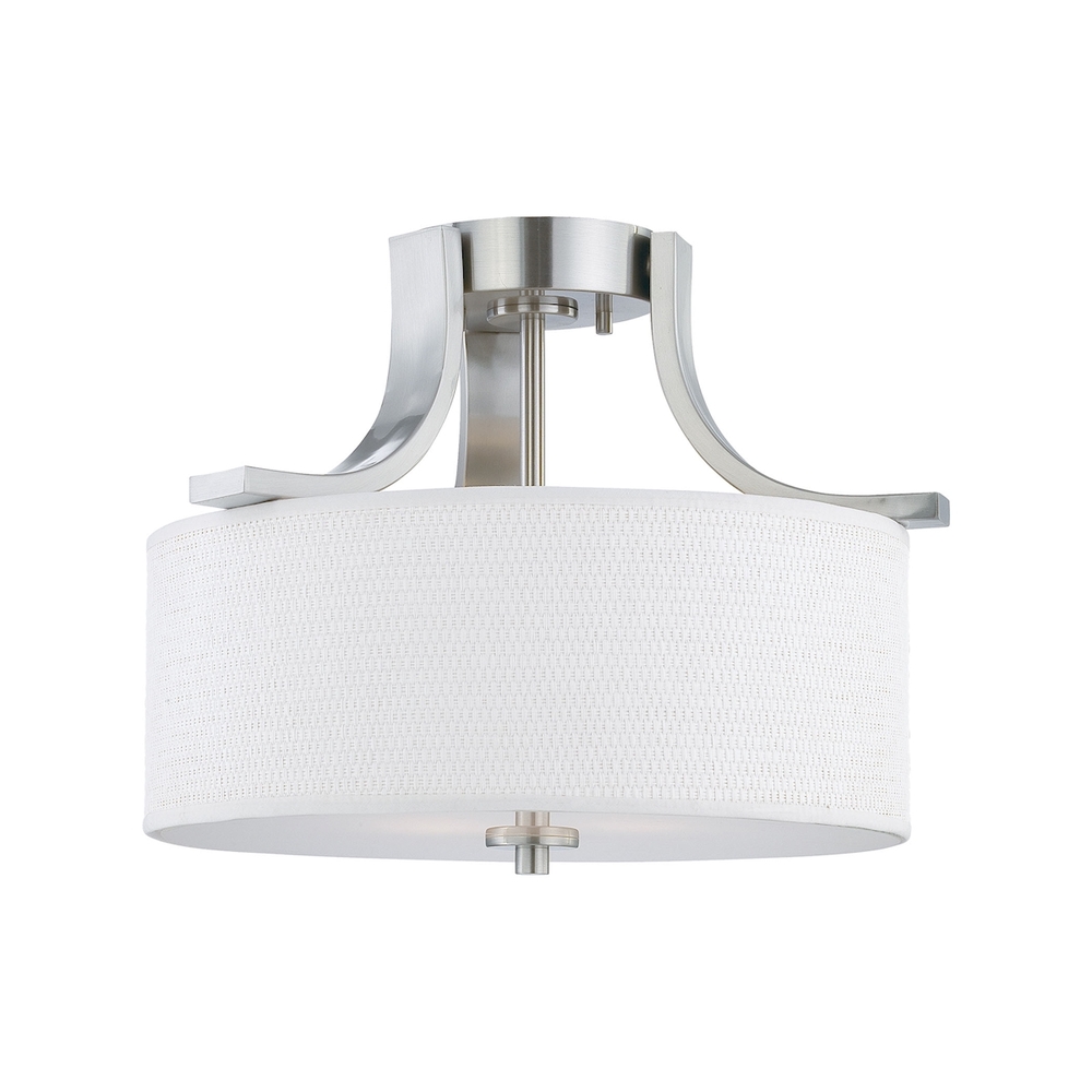 Thomas - Pendenza 15.25'' Wide 2-Light Flush Mount - Brushed Nickel