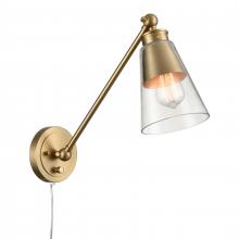 ELK Home 52353/1 - Albany 9.25'' High 1-Light Swingarm Sconce - Brushed Gold