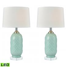 ELK Home 77099/S2-LED - La Joliette 24'' High 2-Light Table Lamp - Set of 2 Pale Blue - Includes LED Bulbs