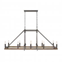 ELK Home 82289/10 - Harwell 56'' Wide 10-Light Linear Chandelier - Antique Millwood