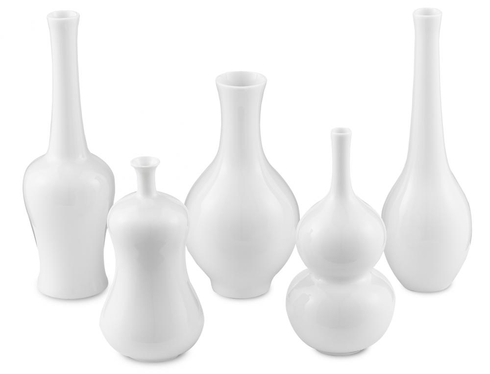 Imperial Small White Vase Set of 5