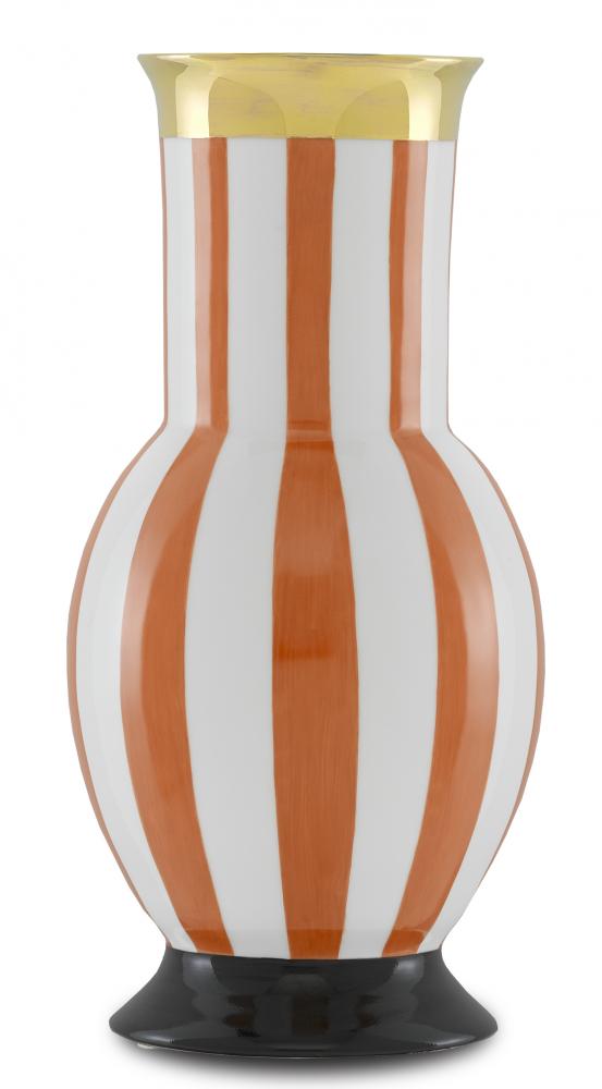 De Luca Coral Stripe Vase
