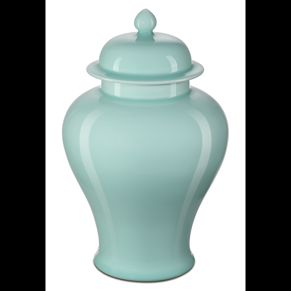 Celadon Small Green Temple Jar