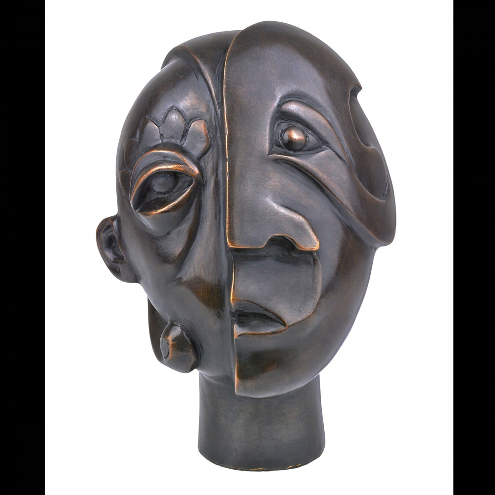 Cubist Head Bronze