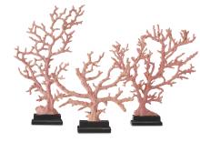 Currey 1200-0436 - Large Red Coral Branches Set of 3