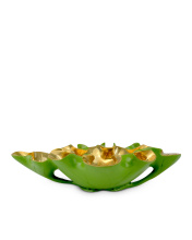 Currey 1200-0621 - Wrapped Lotus Leaf Green Bowl