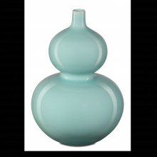 Currey 1200-0669 - Celadon Double Gourd Green Vase