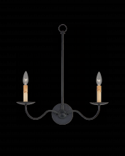 Currey 5000-0265 - Saxon Double-Light Black Wall Sconce