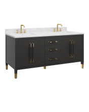 Currey 3800-0021 - Verona 72" Black Vanity with Rectangular Undermount Sink