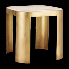 Currey 4000-0161 - Sev Travertine Accent Table