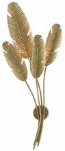 Currey 5000-0128 - Tropical Brass Multi-Leaf Wall Sconce