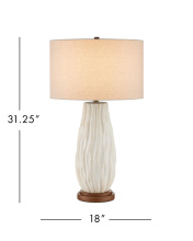 Currey 6000-1050 - Water-borne White Table Lamp