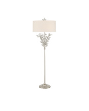 Currey 8000-0169 - Forget-Me-Not Silver Floor Lamp