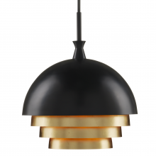  9000-1075 - Salviati Large Black & Gold Pendant