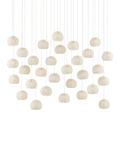 Currey 9000-0914 - Piero White 30-Light Linear Multi-Drop Pendant