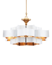 Currey 9000-0857 - Grand Lotus Large White Chandelier