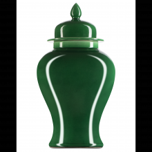 Currey 1200-0699 - Imperial Medium Green Temple Jar